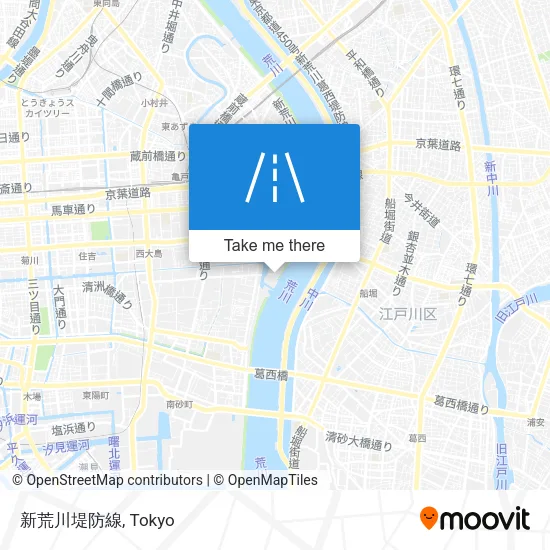 新荒川堤防線 map