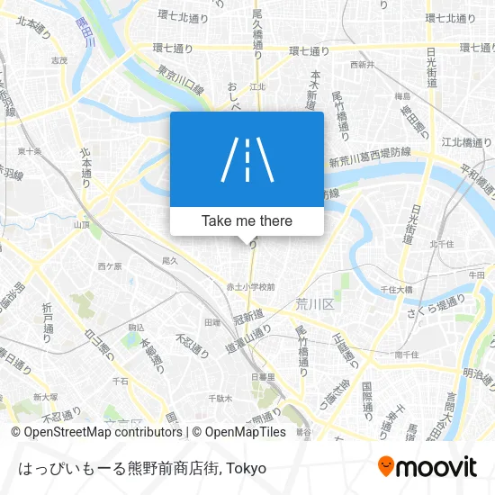はっぴいもーる熊野前商店街 map