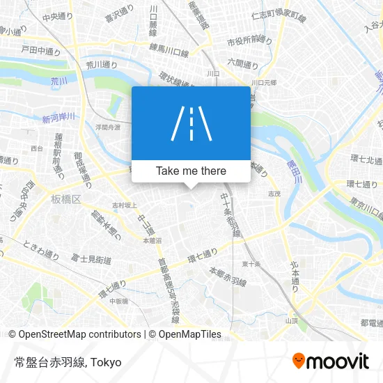 常盤台赤羽線 map