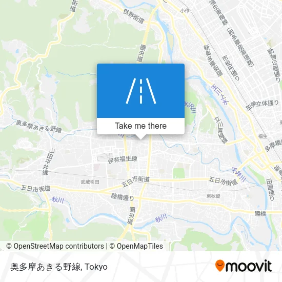奥多摩あきる野線 map