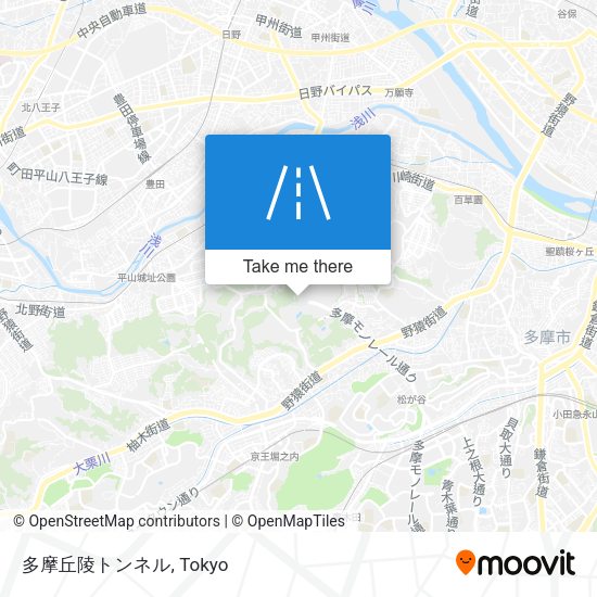 多摩丘陵トンネル map
