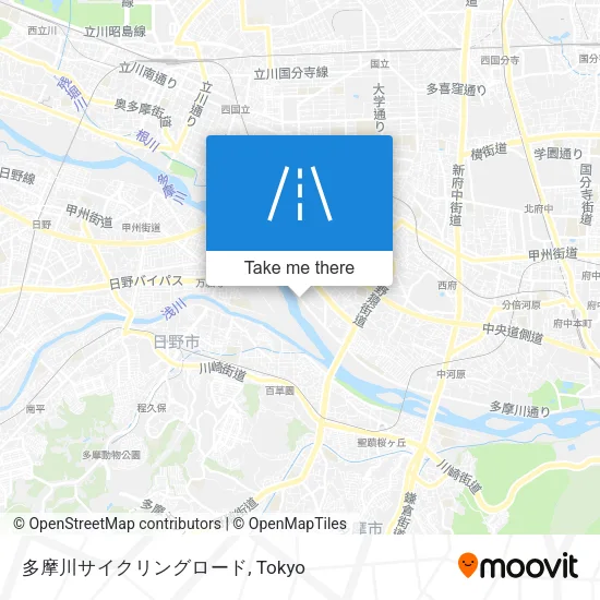 多摩川サイクリングロード map