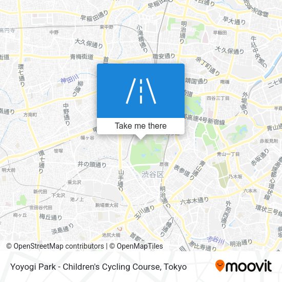 Yoyogi Park - Children's Cycling Course map