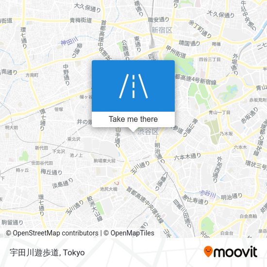 宇田川遊歩道 map