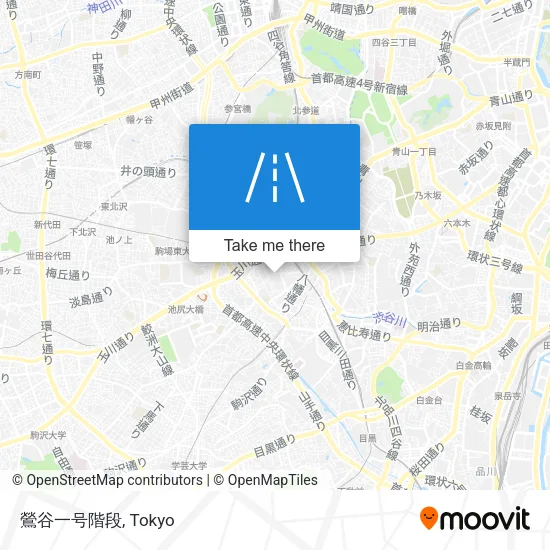 鶯谷一号階段 map