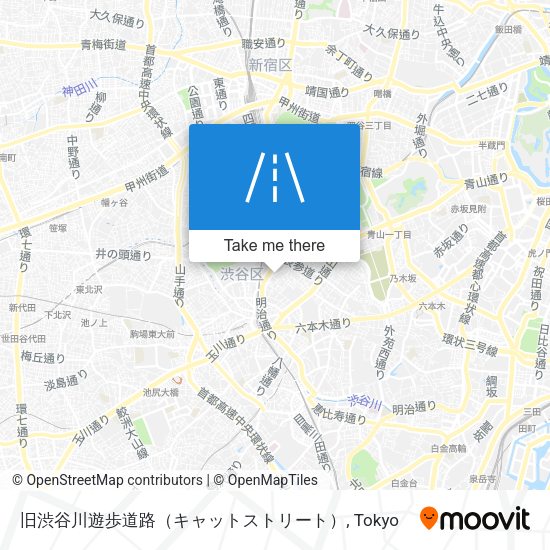 旧渋谷川遊歩道路（キャットストリート） map