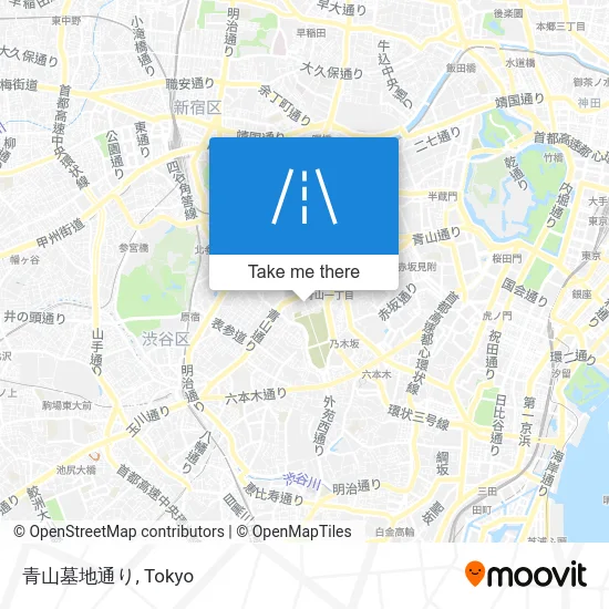 Aoyama Cemetery Street map