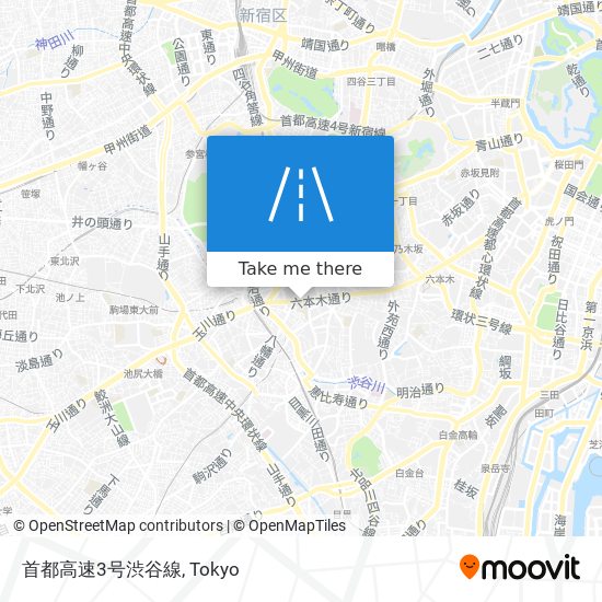 首都高速3号渋谷線 map