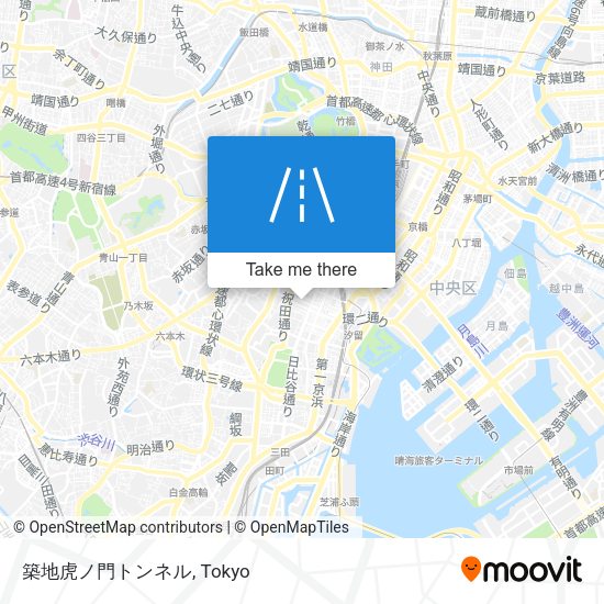 築地虎ノ門トンネル map