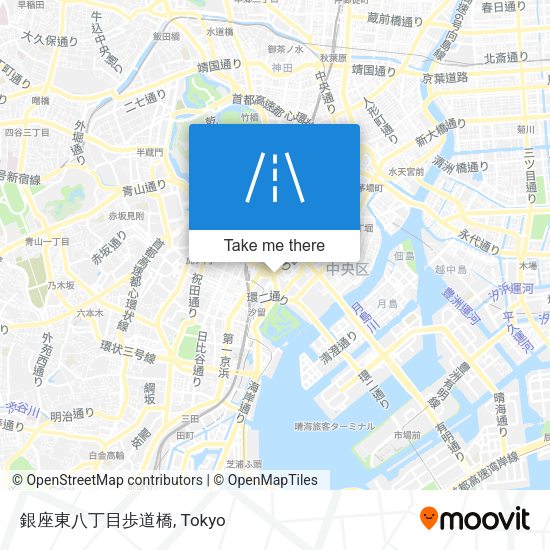 銀座東八丁目歩道橋 map