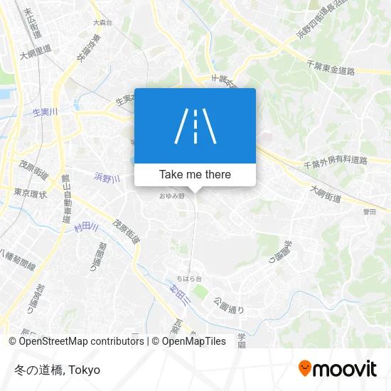 冬の道橋 map