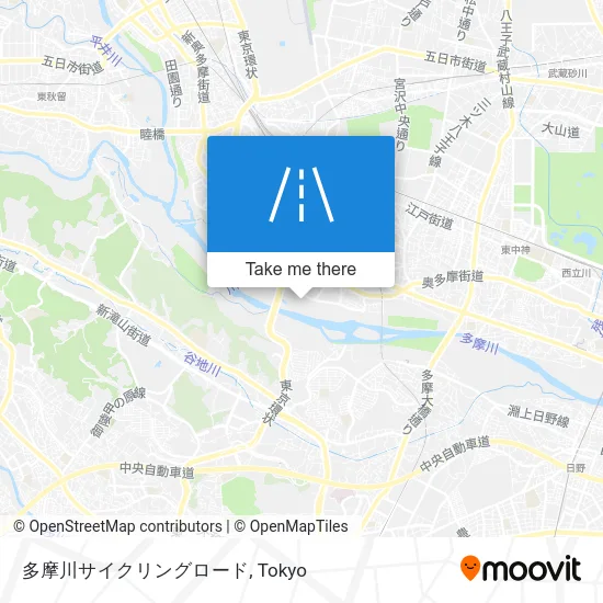 Tama River Cycling Road map