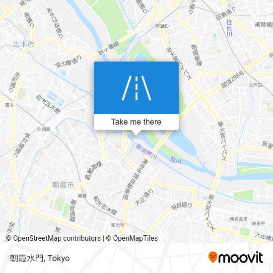 朝霞水門 map