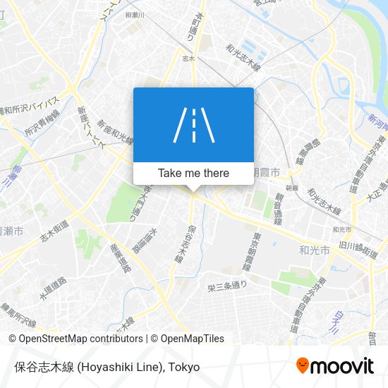 保谷志木線 (Hoyashiki Line) map
