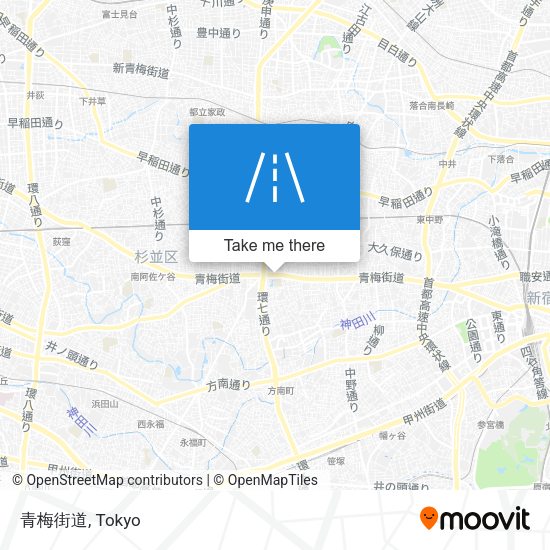 青梅街道 map