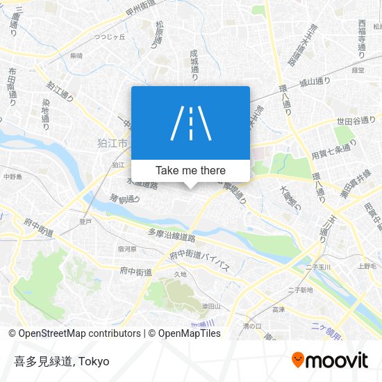 喜多見緑道 map