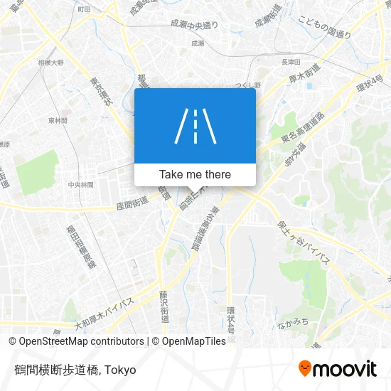 鶴間横断歩道橋 map