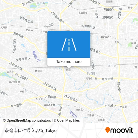 荻窪南口仲通商店街 map