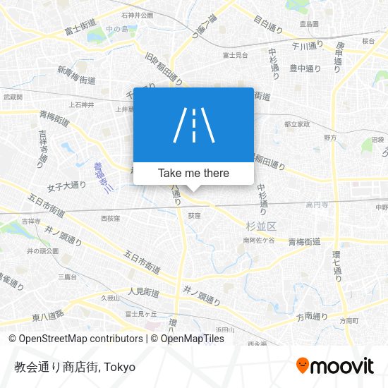 教会通り商店街 map