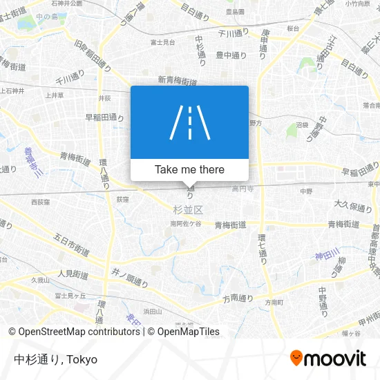 中杉通り map