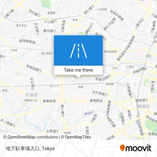 地下駐車場入口 map