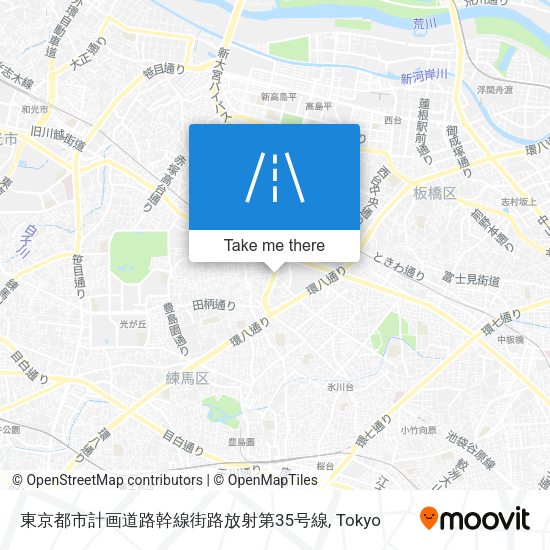 東京都市計画道路幹線街路放射第35号線 map