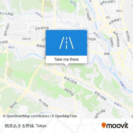 楢原あきる野線 map