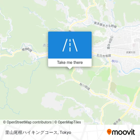 里山尾根ハイキングコース map