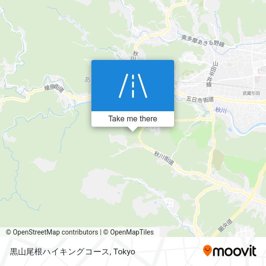黒山尾根ハイキングコース map