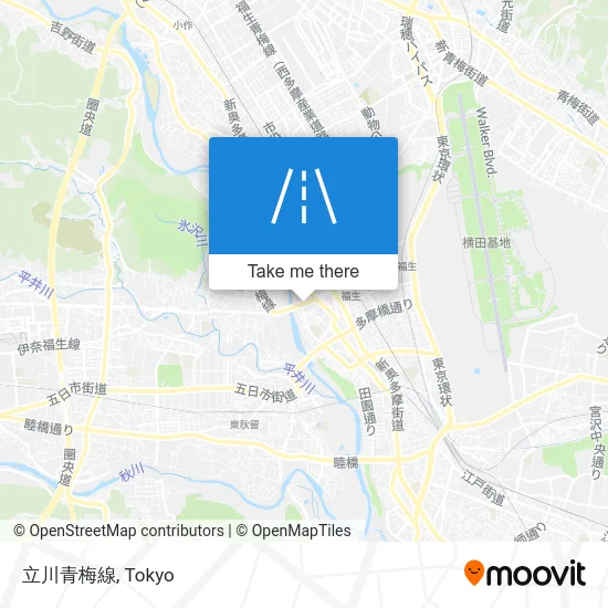 Tachikawa Ome Line map