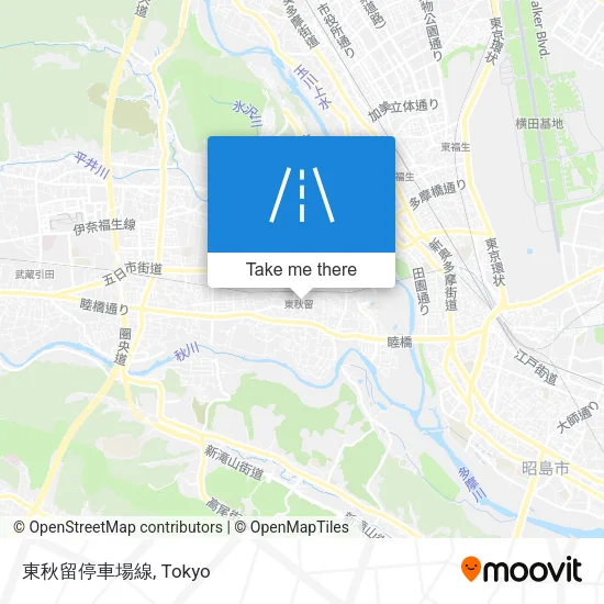 東秋留停車場線 map