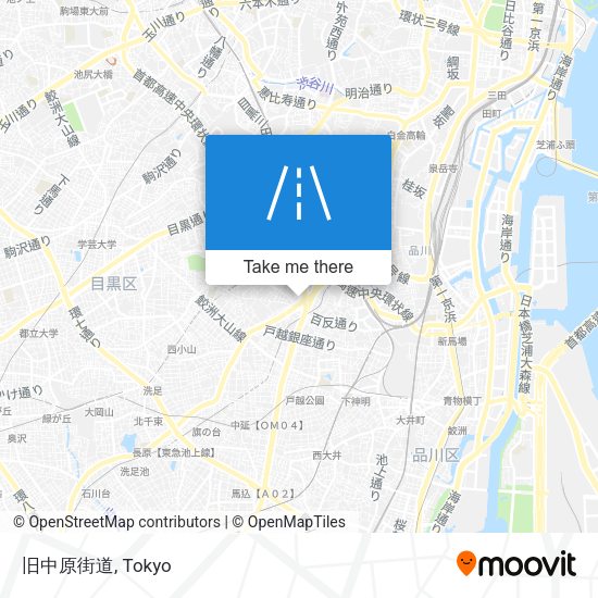 旧中原街道 map