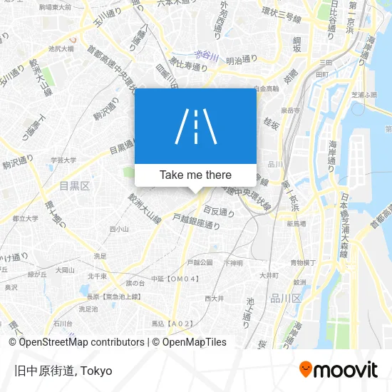 旧中原街道 map