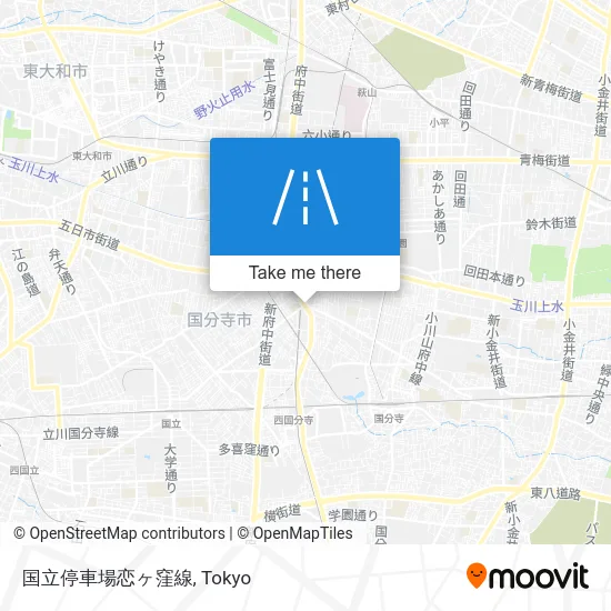 国立停車場恋ヶ窪線 map