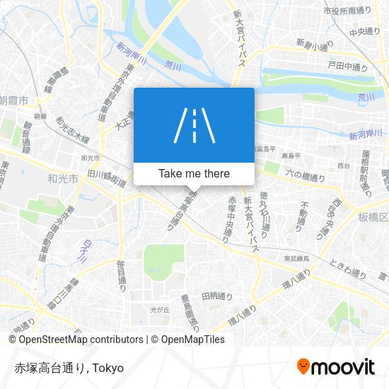 赤塚高台通り map