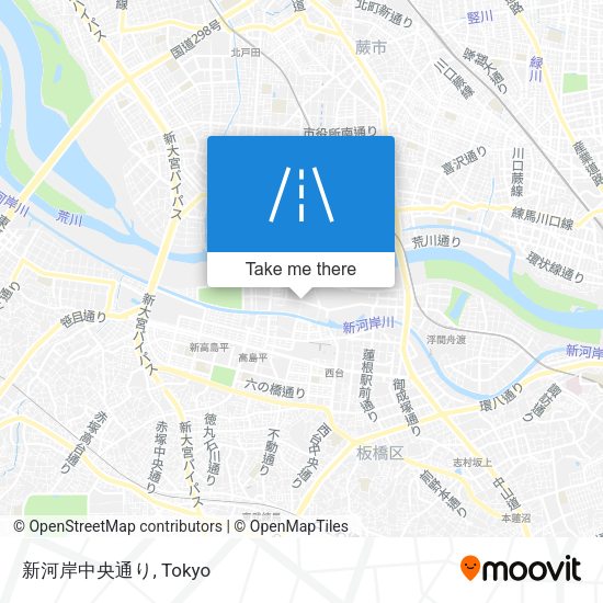 新河岸中央通り map