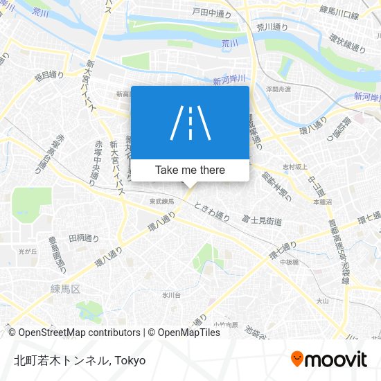 北町若木トンネル map