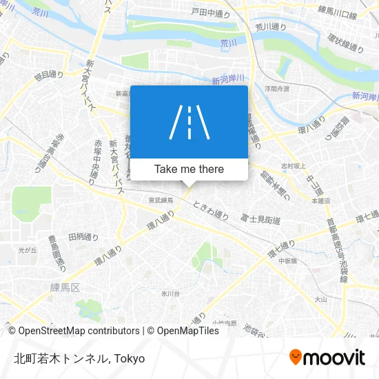 北町若木トンネル map