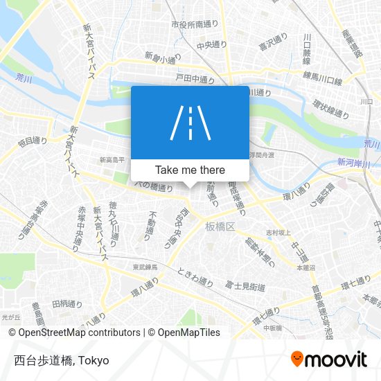 西台歩道橋 map