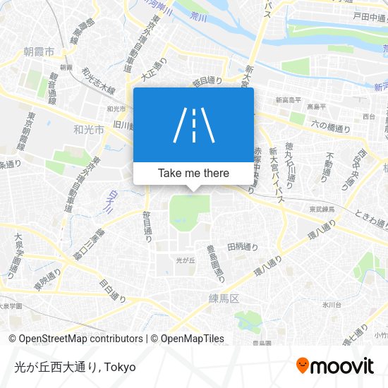 光が丘西大通り map