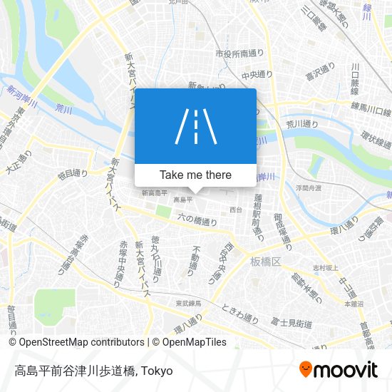 高島平前谷津川歩道橋 map