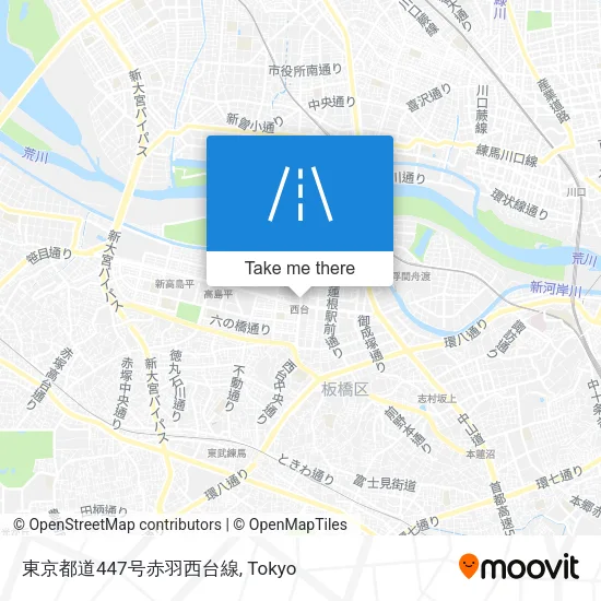東京都道447号赤羽西台線 map