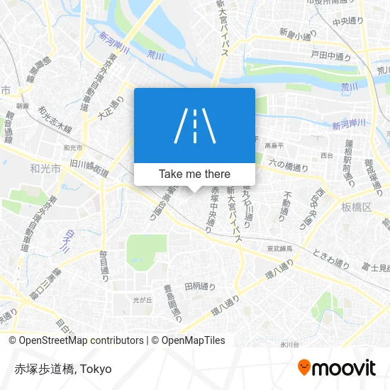 Akatsuka Pedestrian Bridge map