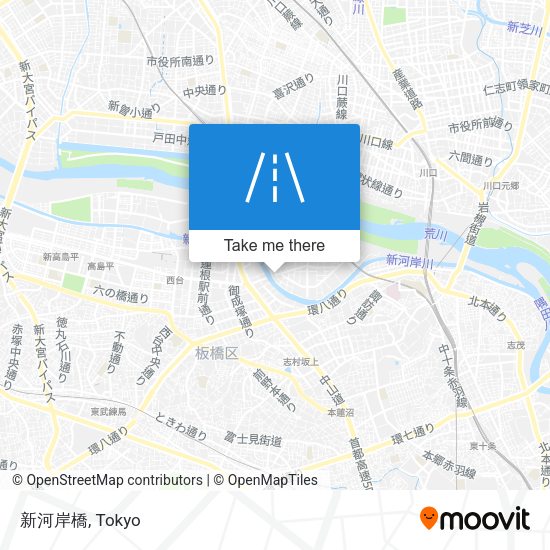 新河岸橋 map
