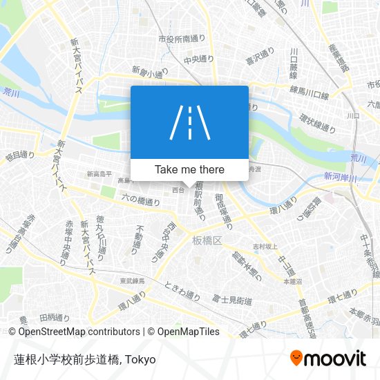 蓮根小学校前歩道橋 map
