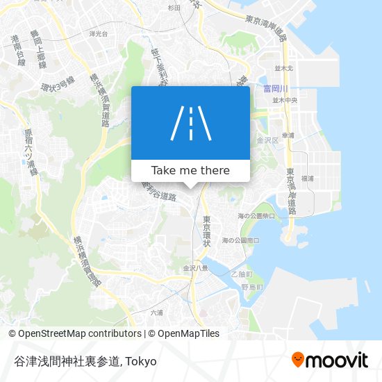 谷津浅間神社裏参道 map