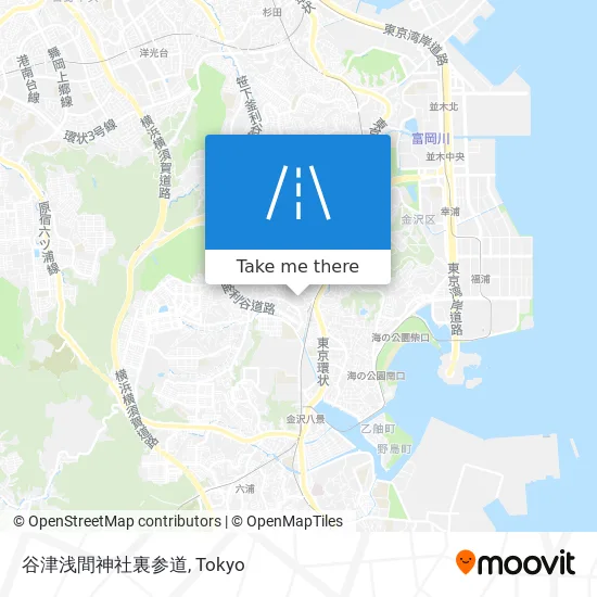 谷津浅間神社裏参道 map