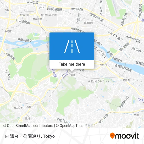 向陽台・公園通り map