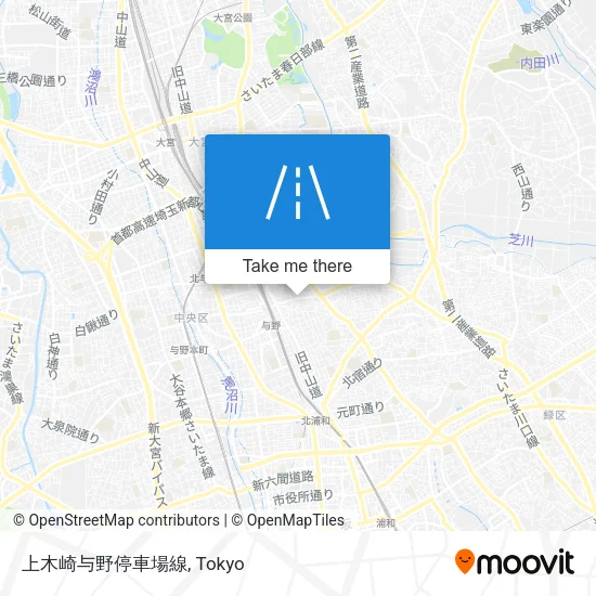 上木崎与野停車場線 map