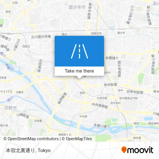 本宿北裏通り map